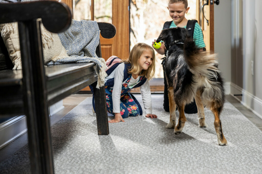 Kids on carpet flooring | Redd Flooring & Design Center