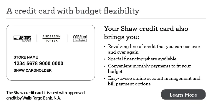 Financing card | Redd Flooring & Design Center